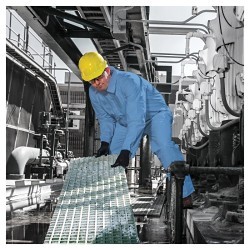 KleenGuard™ 45317 Disposable Coverall, 4X-Large, Blue, Polyester Spun, 58 to 60 in Chest, 32 in Inseam Length